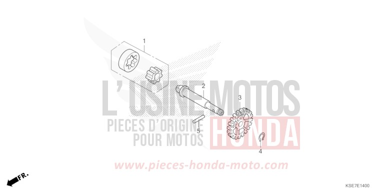 POMPE A HUILE de CRF150R "Grandes Roues" EXTREME RED (R292) 2022